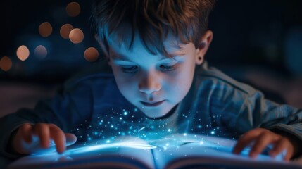 An advanced educational book for kids features holographic popups that teach lessons in math