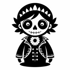 black day of the dead black vector silhouette
