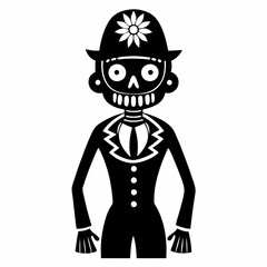 black day of the dead black vector silhouette
