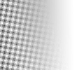 Black abstract dotted halftone on transparent background