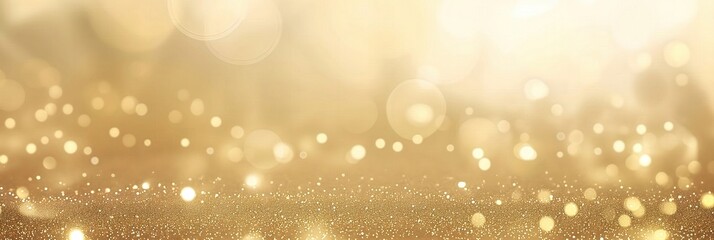 Golden Bokeh Background with Sparkling Lights and Abstract Gradient for Festive Designs