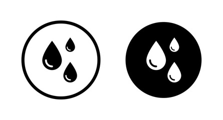 Water drops icon set