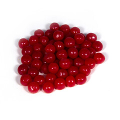 Sour Cherry Balls on White Background