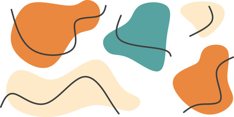 Abstract Shapes blob element set illustration
