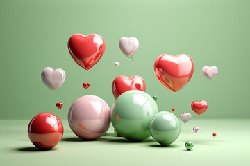 Circles and hearts generative ai