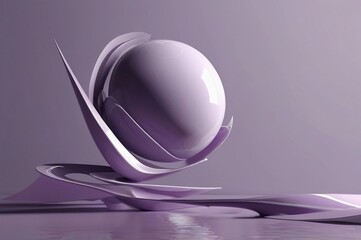 surreal purple digital art in light purple colors, in the style of minimalism