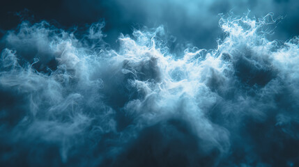 Fluffy white clouds drift across a bright blue sky