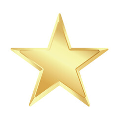 Vector golden star. Gold star
