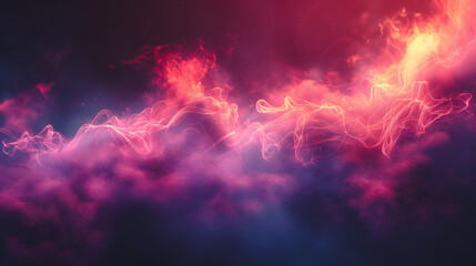 Fiery background with swirling orange and red flames leaping against a dark sky