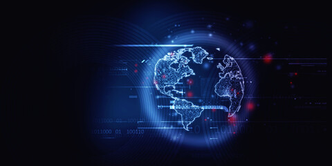 2d illustration world map abstract background