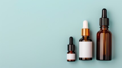 Obraz premium Essential beauty products for clear skin, beauty essentials, skincare routine