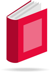 Books, set of books, book isolated on white background with shadow. Vector, cartoon illustration.