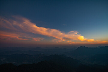Evening light before the sun sets.