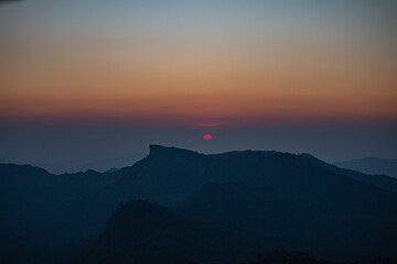 Evening light before the sun sets.