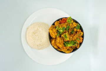 Healthy and Homemade Chicken and Rice for Fitness Weightloss Nepali Masu Bhaat Chicken Masala Curry