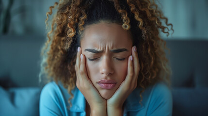 Fototapeta premium woman with headache