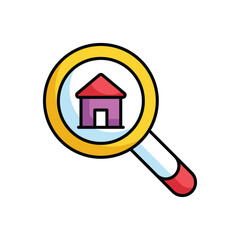 Search icon design with white background stock illustration