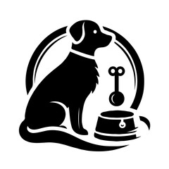 black and white dog