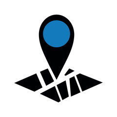 Map location flat vector icon