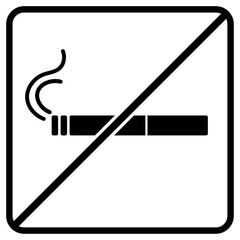 Cigarette minimalist vector art. no smoking. sign for stores, companies, homes, offices, restaurants. pictogram for warnings, alerts, prohibitions, forbidden