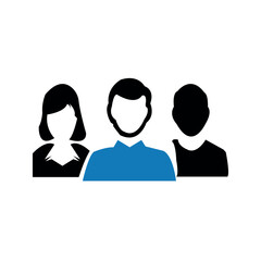 Business people icon. vector graphics