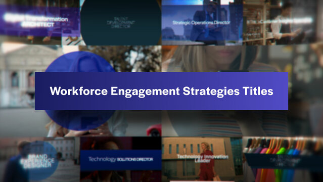 Workforce Engagement Strategies Titles | 10 Motion Titles with Control Panels