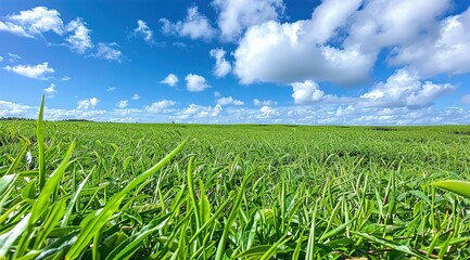 Fototapeta premium green wheat field