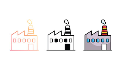 Obraz premium Factory icon design with white background stock illustration