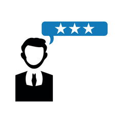 Business client rating feedback icon