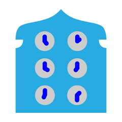 prayer time clock Vector Flat Icon Design