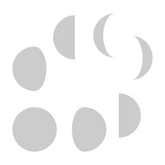 moon phases Vector Flat Icon Design