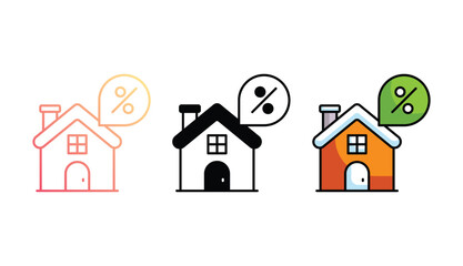 Discount icon design with white background stock illustration