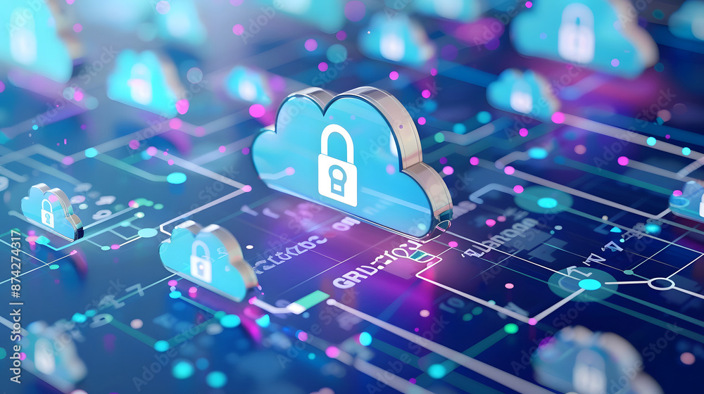 Aufkleber secure data transfer protocols in cloud computing, illustrate secure data transfer protocols in clou
