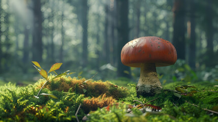 mushroom in the grass