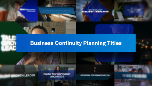 Business Continuity Planning Titles | 10 Motion Titles with Control Panels