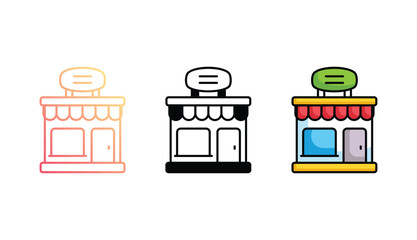 Shop icon design with white background stock illustration