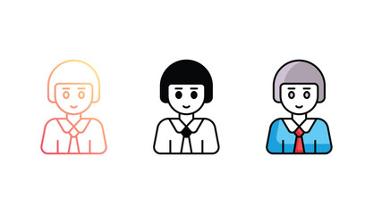 Fototapeta premium Agent icon design with white background stock illustration