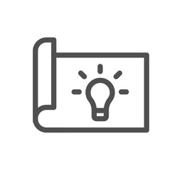 Engineering and gear icon outline and linear vector.	