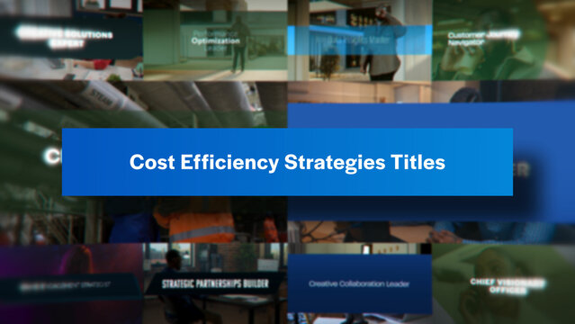 Cost Efficiency Strategies Titles | 10 Motion Titles with Control Panels