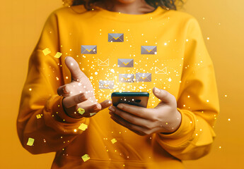 Send bulk documents via email. Direct selling projects in business List of customers who want to send by email. Symbol marketing or newsletter concept design