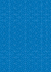 麻の葉　背景　青　縦長　シンプル　ベクター