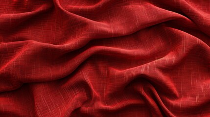 Fototapeta premium Seamless texture of red cotton linen fabric, perfect for textile and fashion design