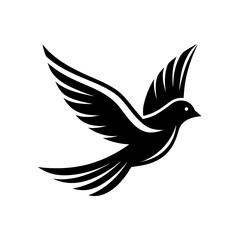 Obraz premium a flying bird logo icons minimal silhouette