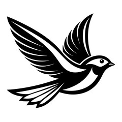a flying bird logo icons minimal silhouette