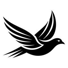 a flying bird logo icons minimal silhouette