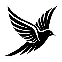 a flying bird logo icons minimal silhouette
