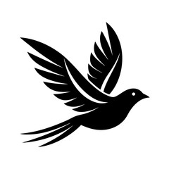 a flying bird logo icons minimal silhouette