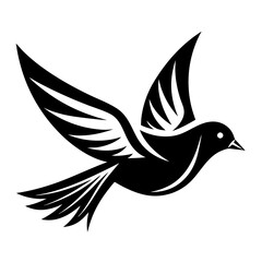a flying bird logo icons minimal silhouette
