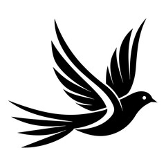 a flying bird logo icons minimal silhouette