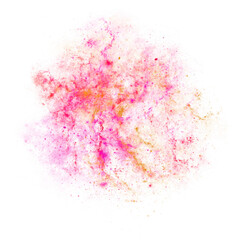 red galaxy splash watercolor texture transparent background